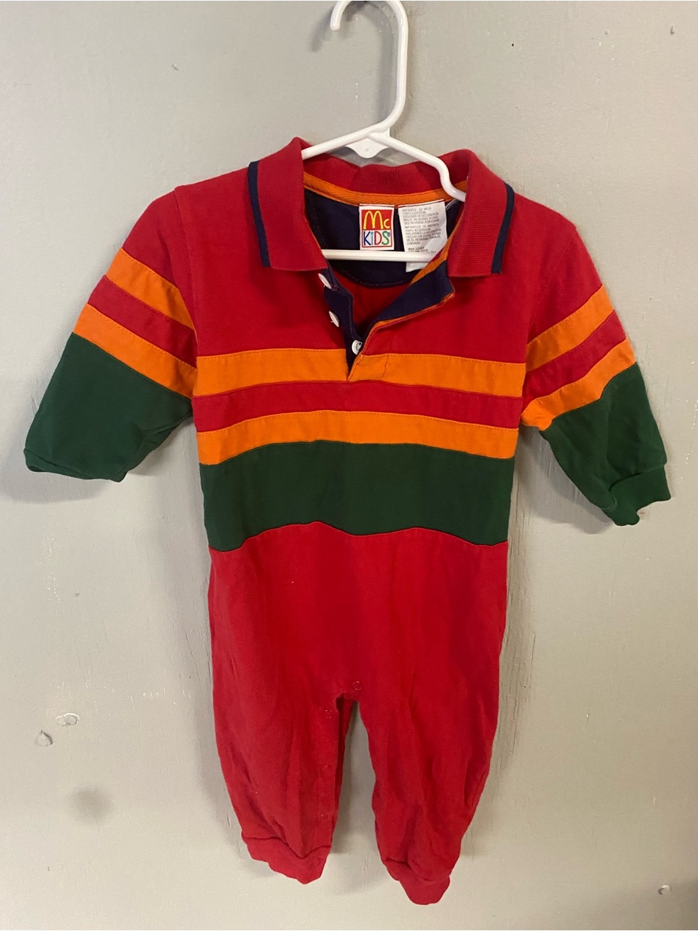 Vintage McDonald’s Mckids Brand Polo Style Babies Romper